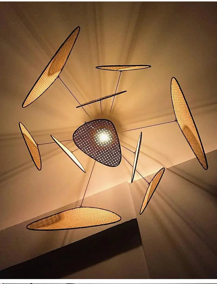 DecorBites™ French Design Rattan Chandelier for Home Lighting