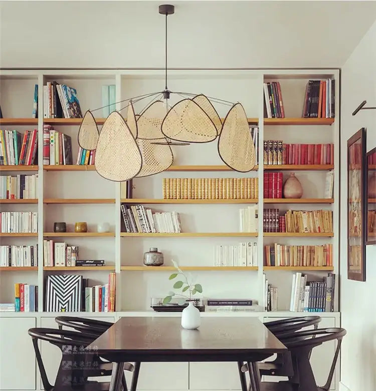 DecorBites™ French Design Rattan Chandelier for Home Lighting