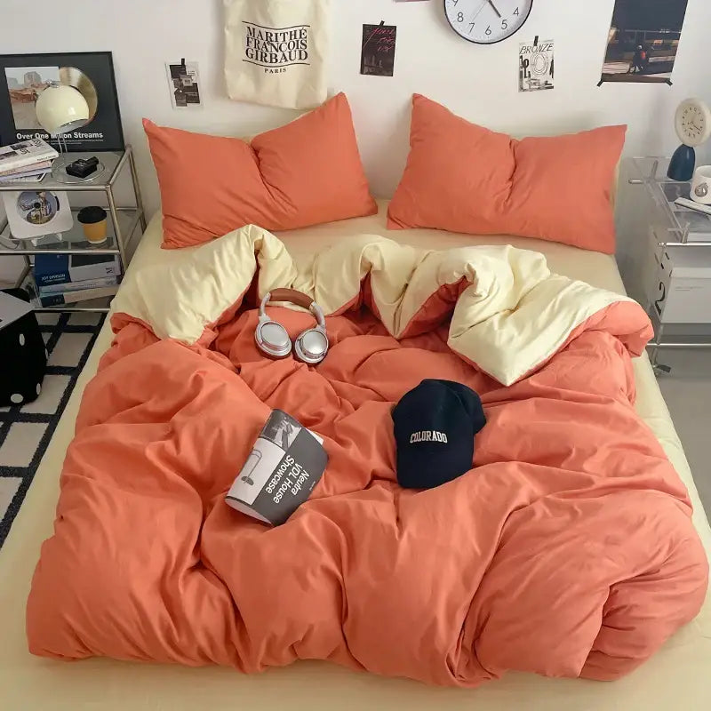 DecorBites™ Fresh Solid Color Cotton Quilt Set - 4-Piece
