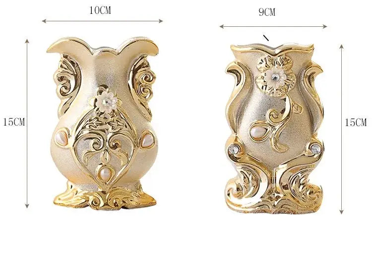 DecorBites™ Frosted Porcelain Flower Vase for Home Decor