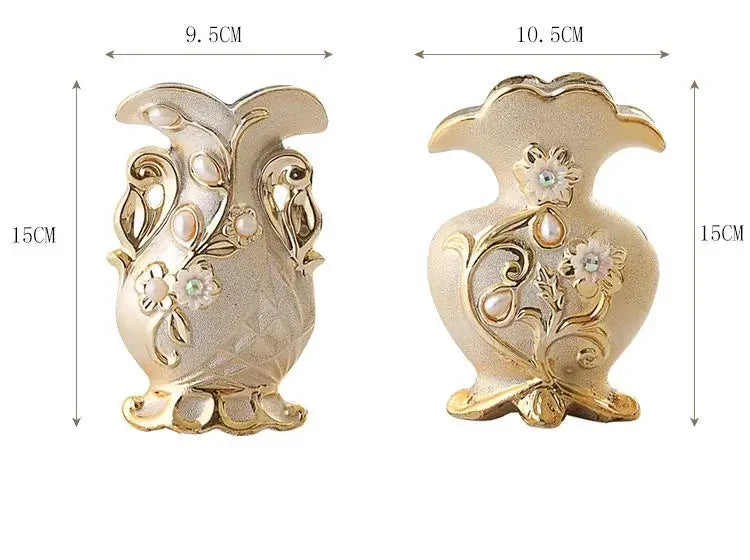 DecorBites™ Frosted Porcelain Flower Vase for Home Decor