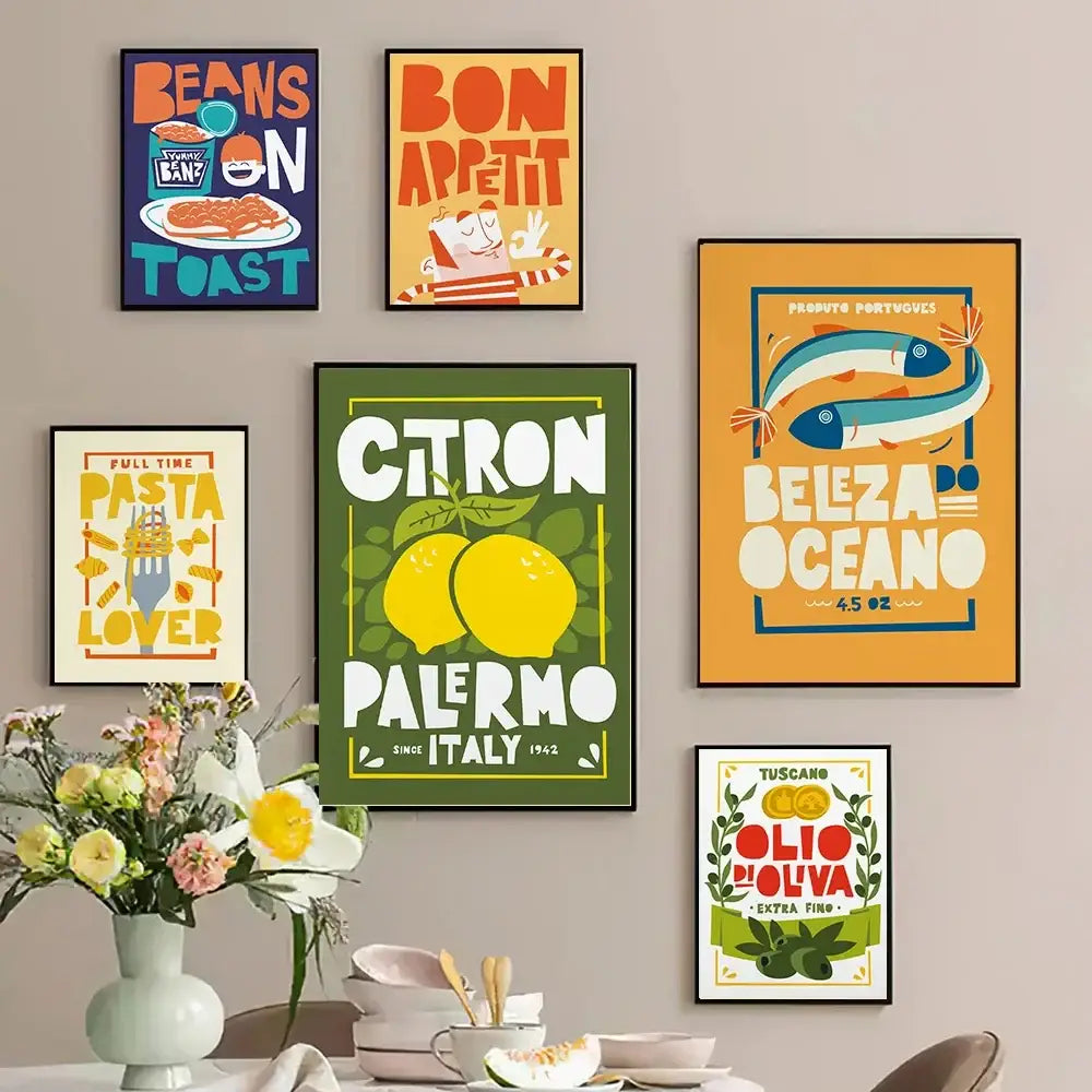 DecorBites™ Fun Beans on Toast Kitchen Canvas Art