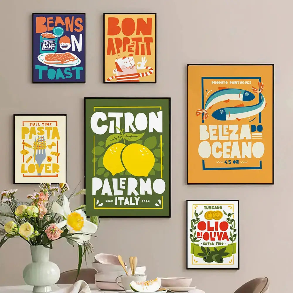 DecorBites™ Fun Beans on Toast Kitchen Canvas Art