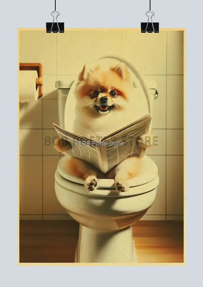 DecorBites™ Funny Animal Bathroom Poster for DIY Home Decor