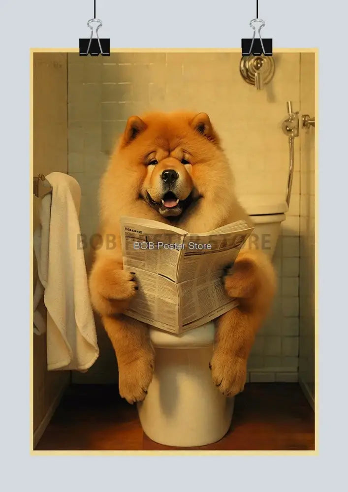 DecorBites™ Funny Animal Bathroom Poster for DIY Home Decor
