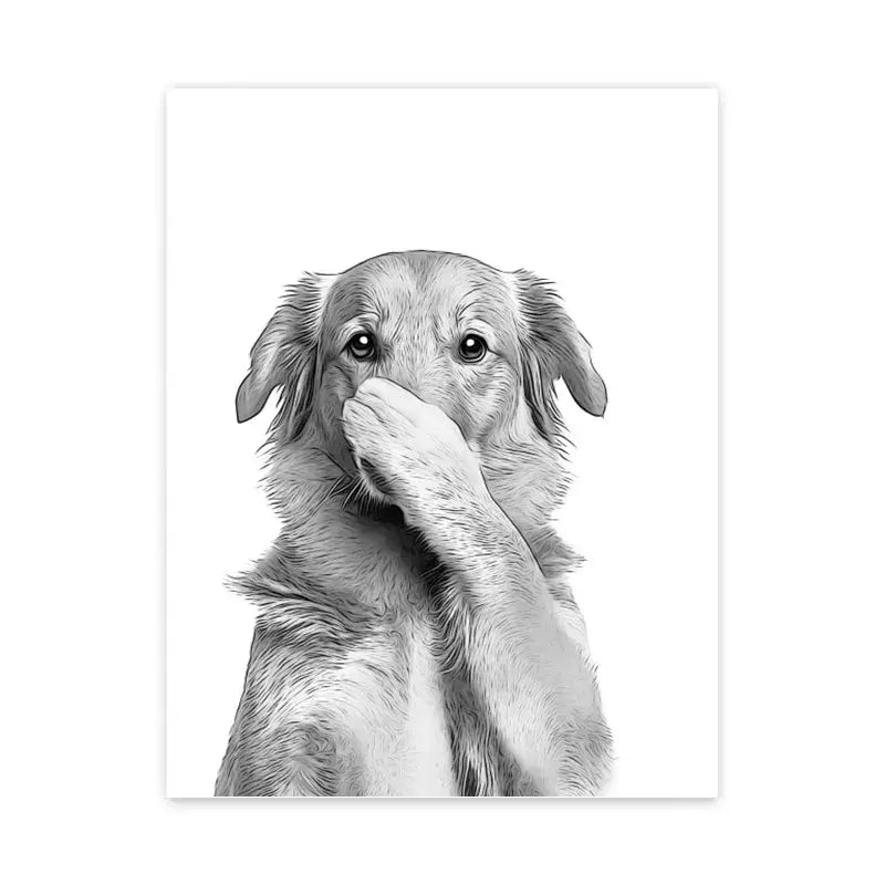 DecorBites™ Funny Animal Bathroom Wall Art Print