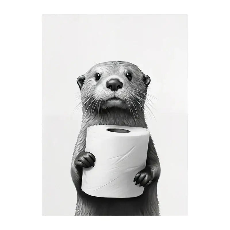 DecorBites™ Funny Animals Canvas Wall Art for Bathroom Home