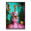 DecorBites™ Funny Cat Bathroom Canvas Wall Art