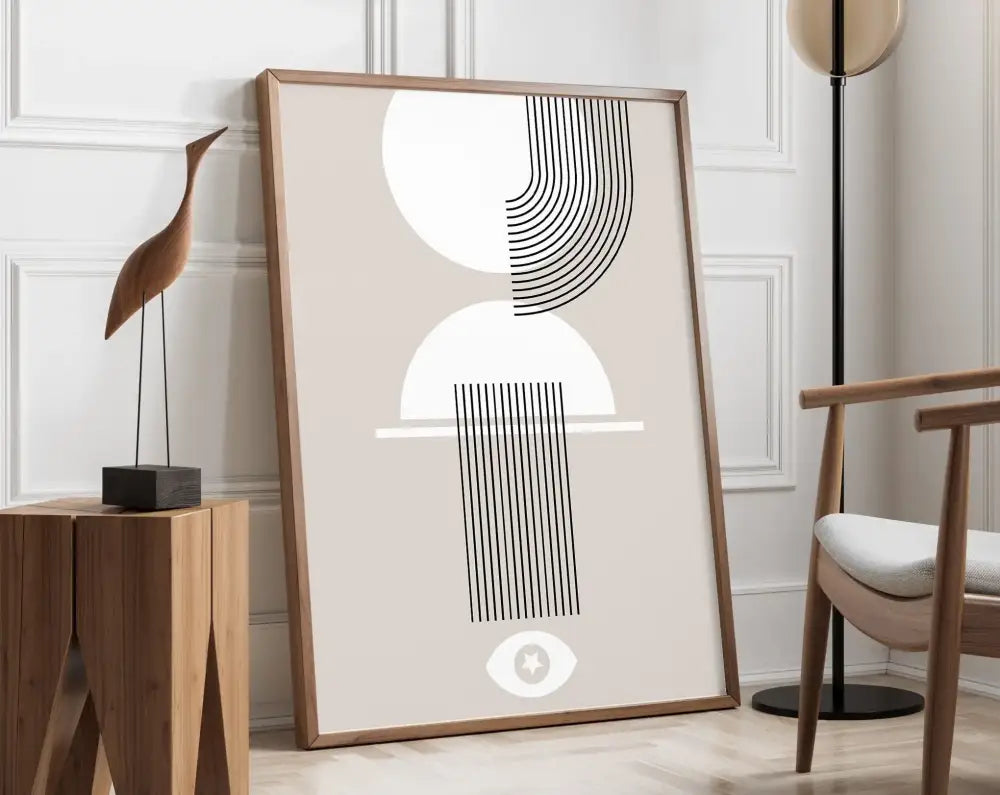 DecorBites™ Geometric Bauhaus Canvas Poster for Modern Home