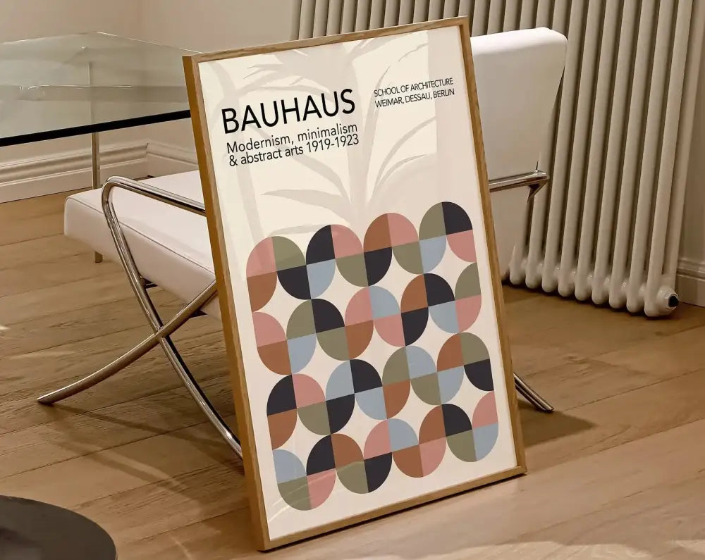 DecorBites™ Geometric Bauhaus Canvas Poster for Modern Home