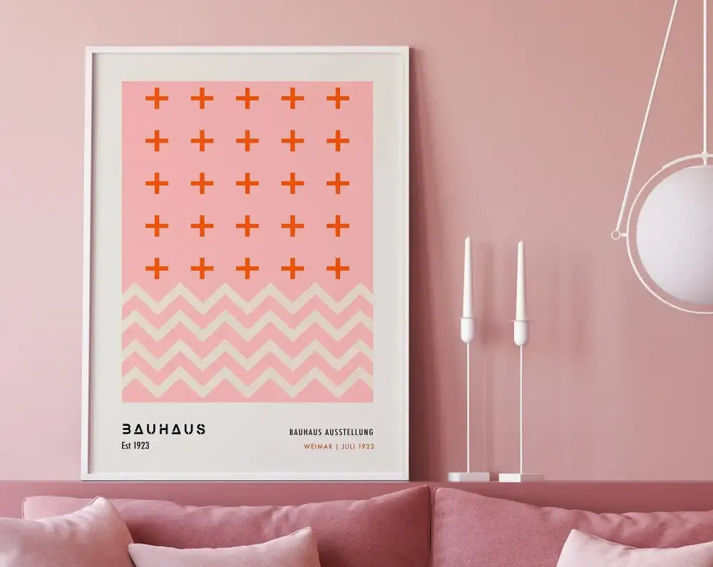 DecorBites™ Geometric Bauhaus Canvas Poster for Modern Home