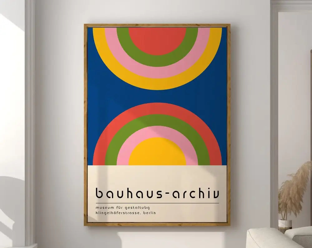 DecorBites™ Geometric Bauhaus Canvas Poster for Modern Home