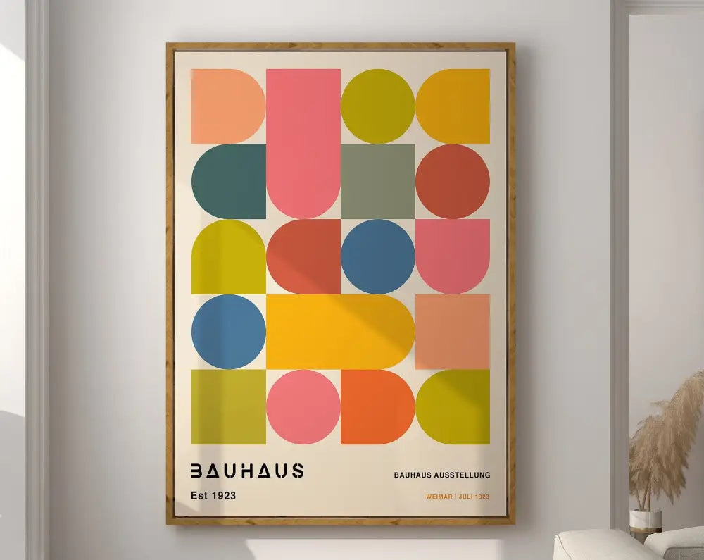 DecorBites™ Geometric Bauhaus Canvas Poster - Modern Home Decor