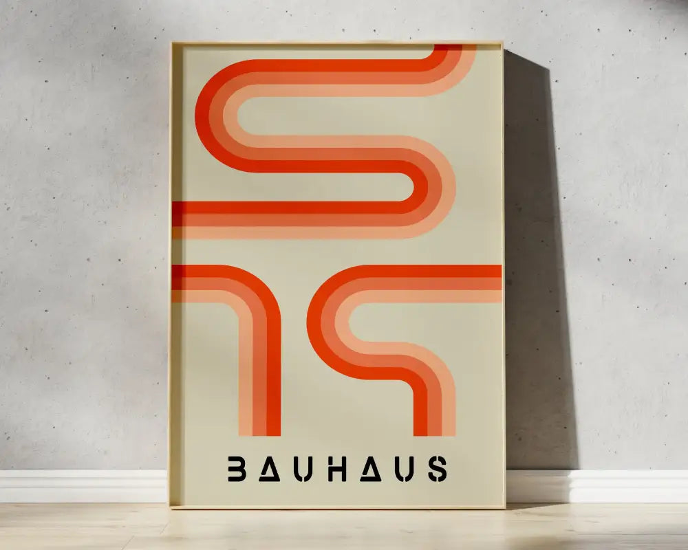 DecorBites™ Geometric Bauhaus Canvas Poster, Modern Retro Wall Art