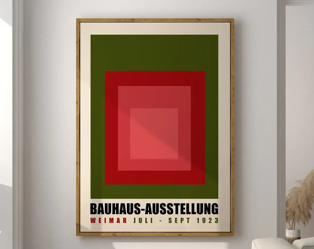 DecorBites™ Geometric Bauhaus Canvas Poster: Modern Retro Wall Art
