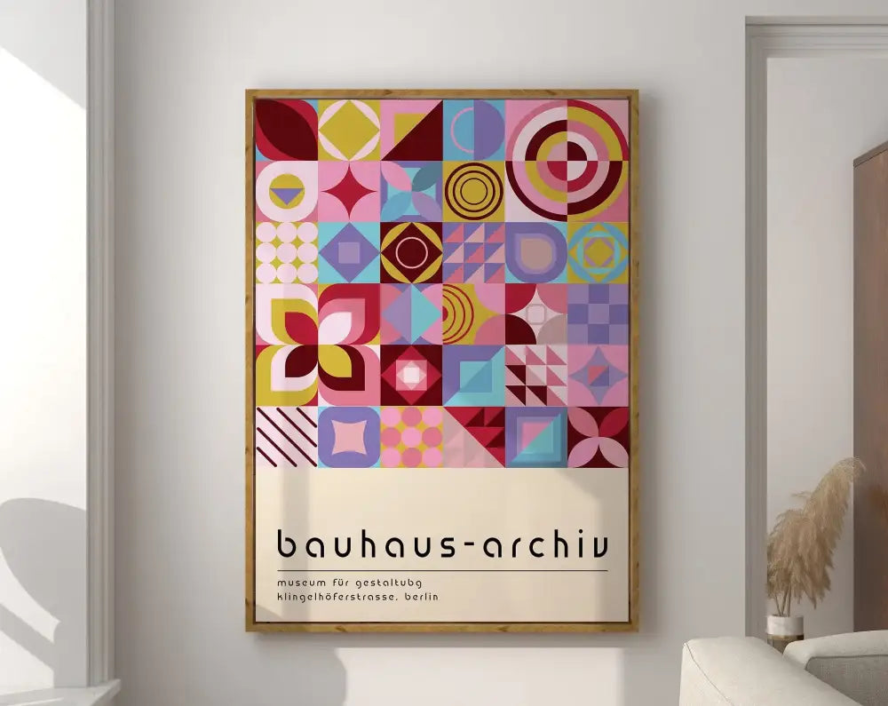 DecorBites™ Geometric Bauhaus Canvas Poster - Retro Home Decor