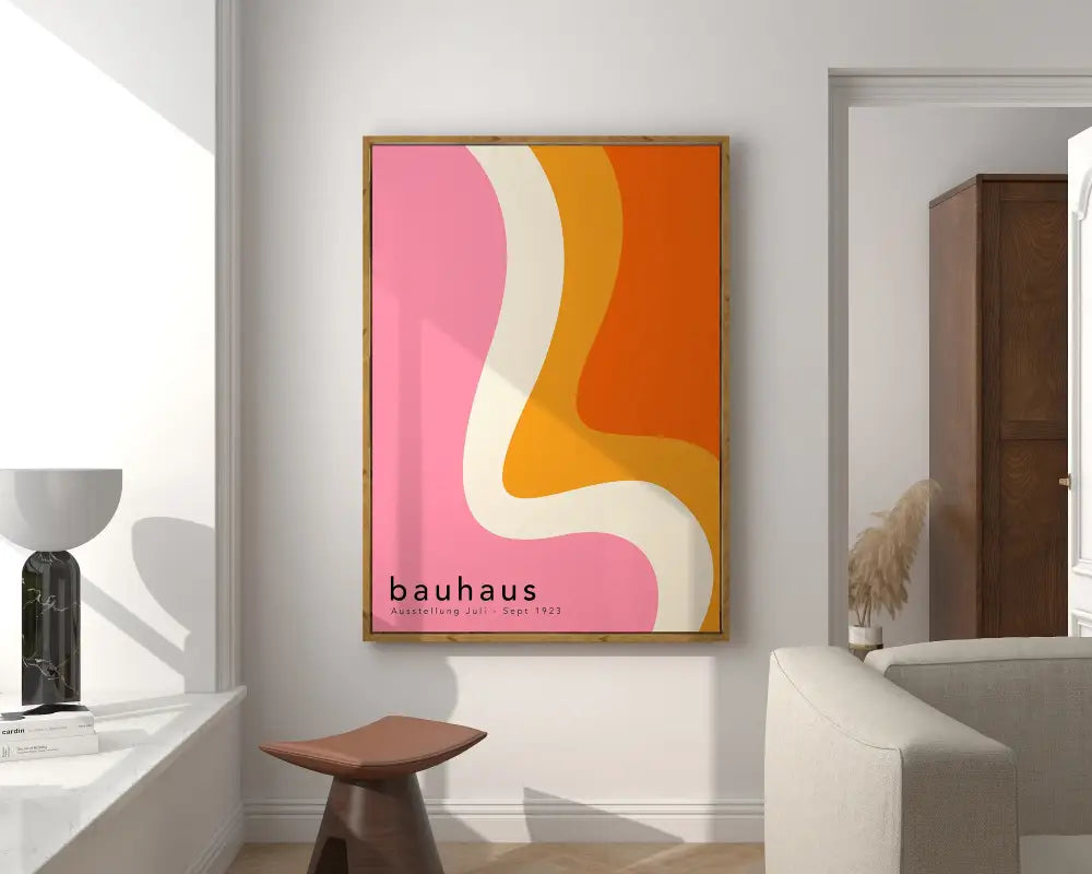 DecorBites™ Geometric Bauhaus Canvas Poster - Retro Mid Century Decor