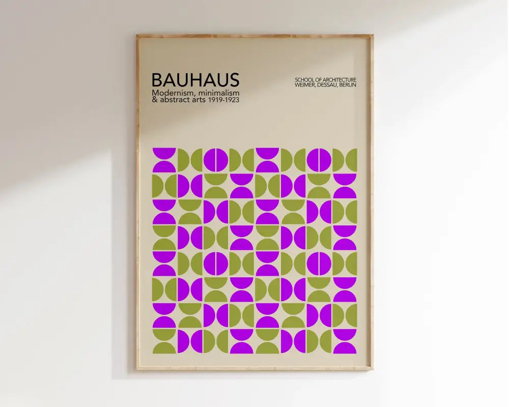 DecorBites™ Geometric Bauhaus Canvas Poster - Retro Mid-Century Wall Art