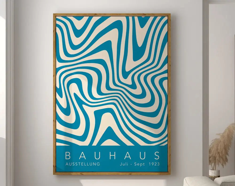 DecorBites™ Geometric Bauhaus Canvas Poster - Retro Mid Century Wall Art
