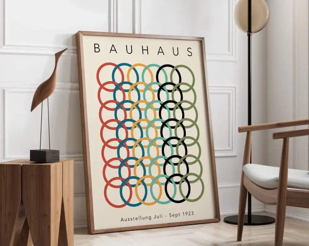 DecorBites™ Geometric Bauhaus Canvas Print for Modern Home