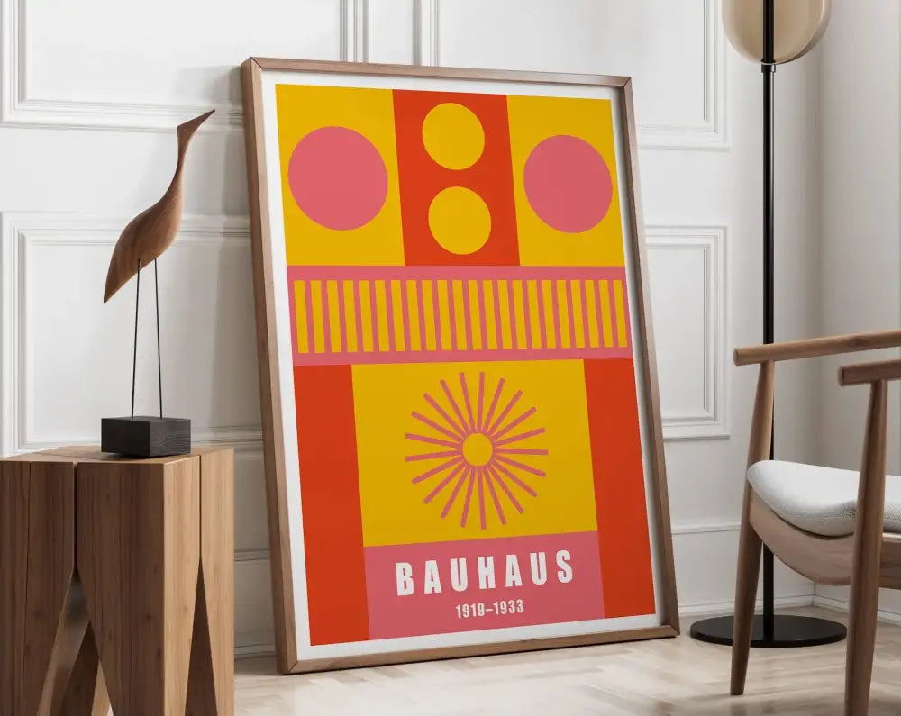 DecorBites™ Geometric Bauhaus Canvas Print for Modern Home