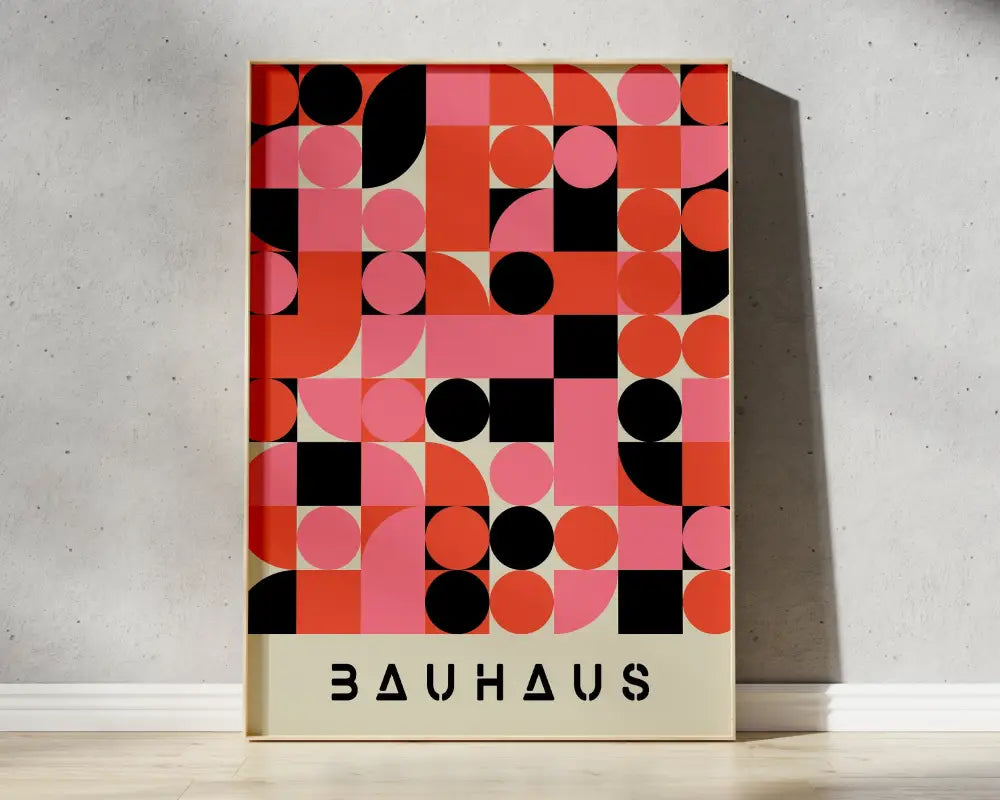DecorBites™ Geometric Bauhaus Canvas Print for Modern Home