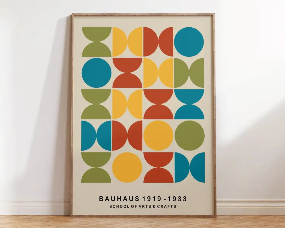 DecorBites™ Geometric Bauhaus Canvas Prints for Home Decor