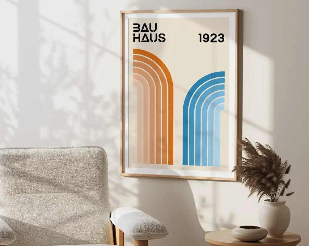 DecorBites™ Geometric Bauhaus Canvas Prints for Modern Home