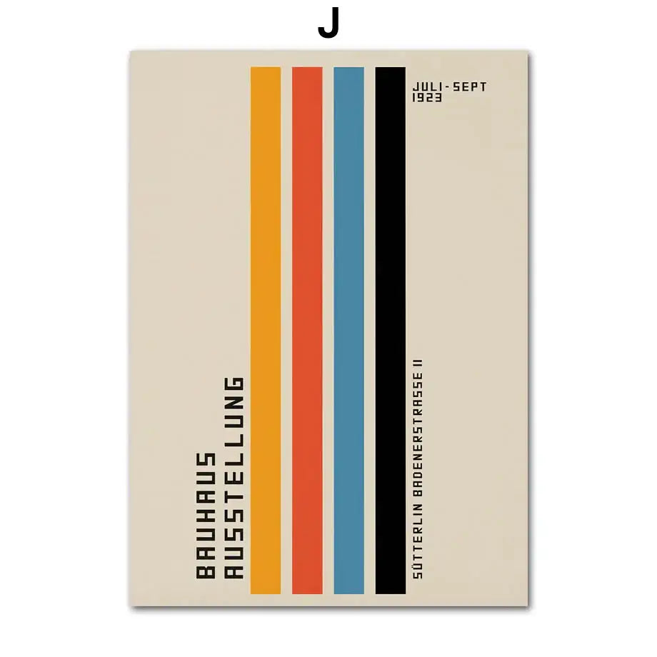 DecorBites™ Geometric Bauhaus Pop Art Canvas Prints