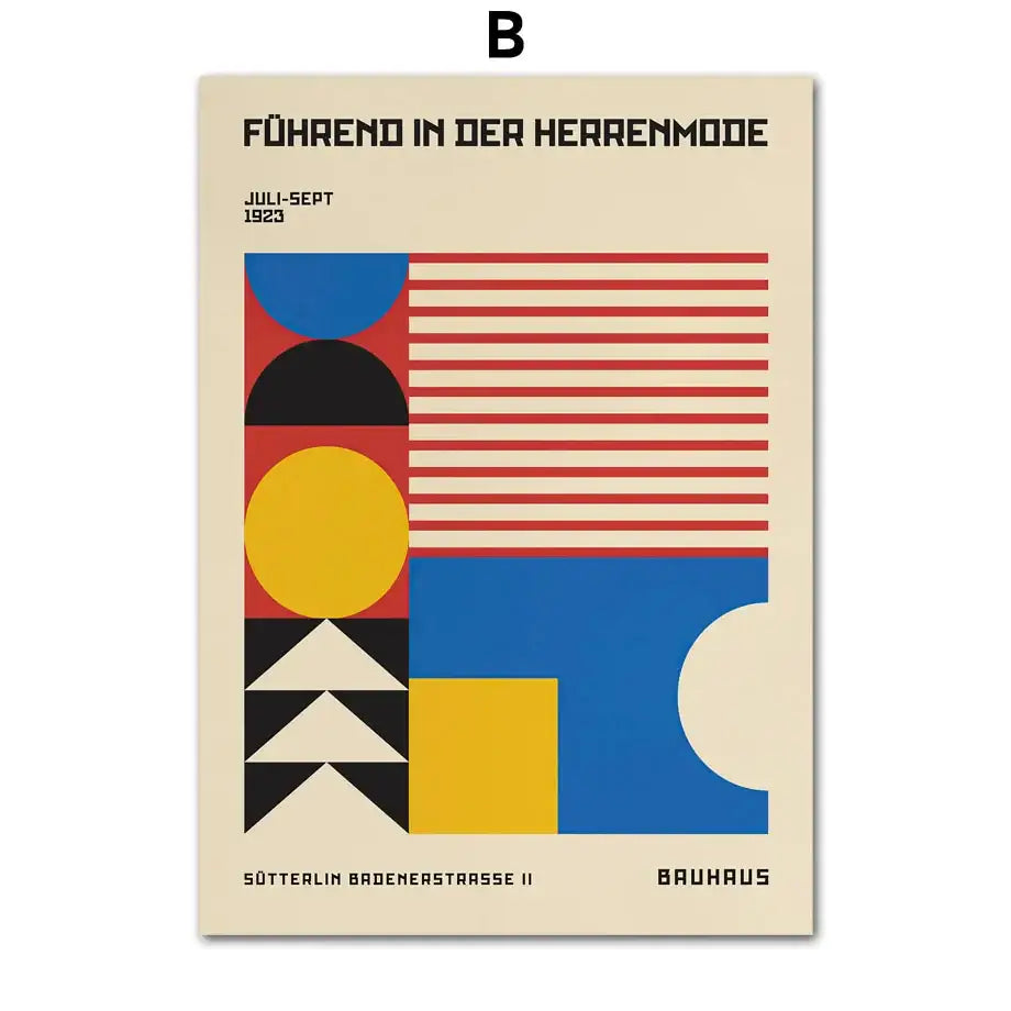 DecorBites™ Geometric Bauhaus Pop Art Canvas Prints