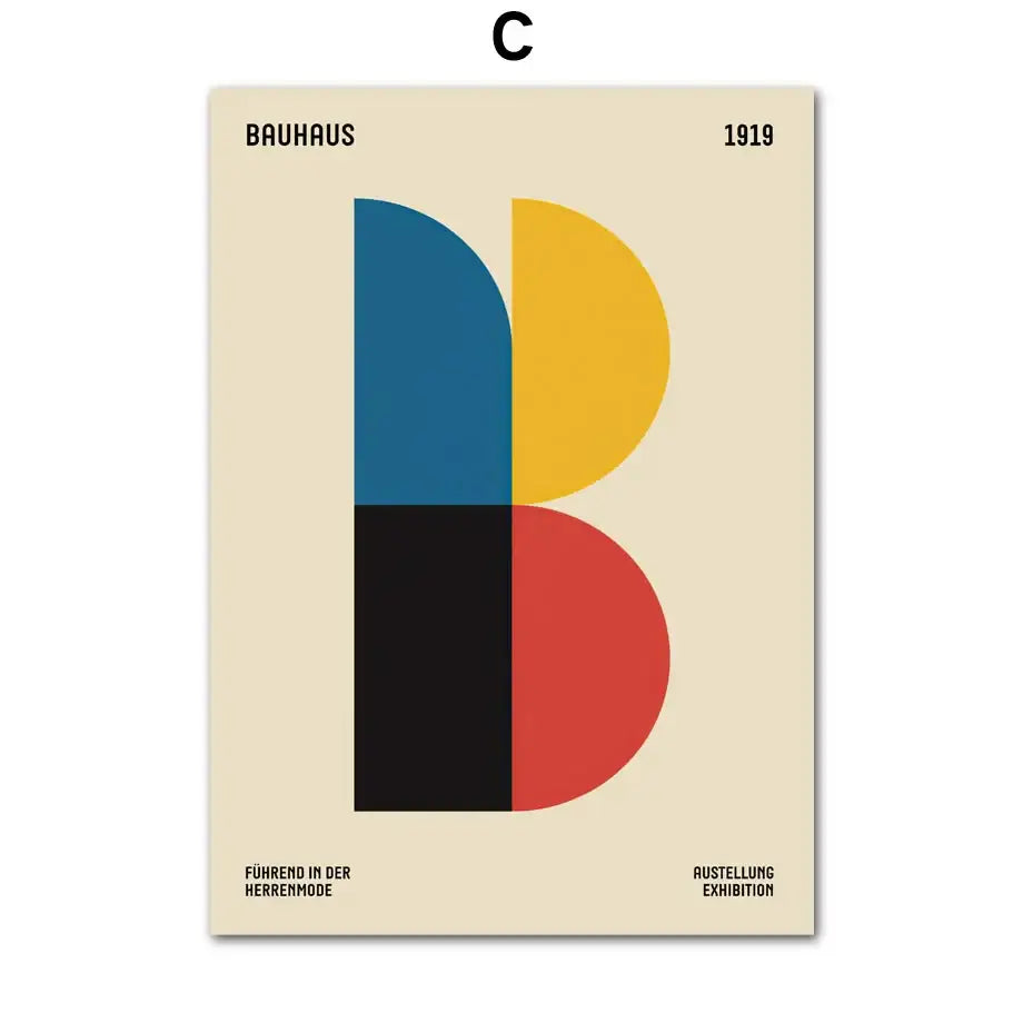 DecorBites™ Geometric Bauhaus Pop Art Canvas Prints