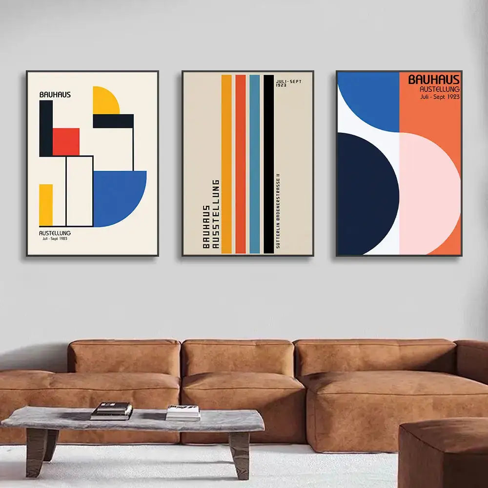 DecorBites™ Geometric Bauhaus Pop Art Canvas Prints