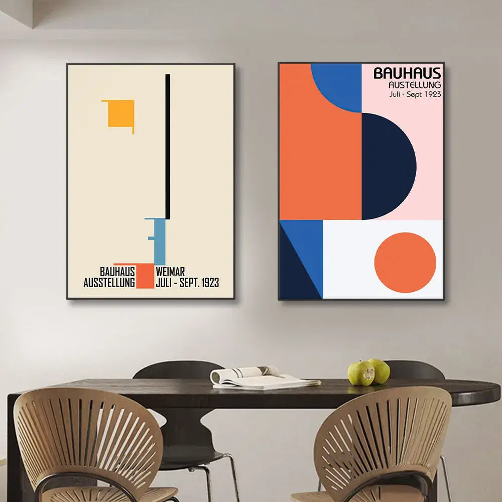 DecorBites™ Geometric Bauhaus Pop Art Canvas Prints