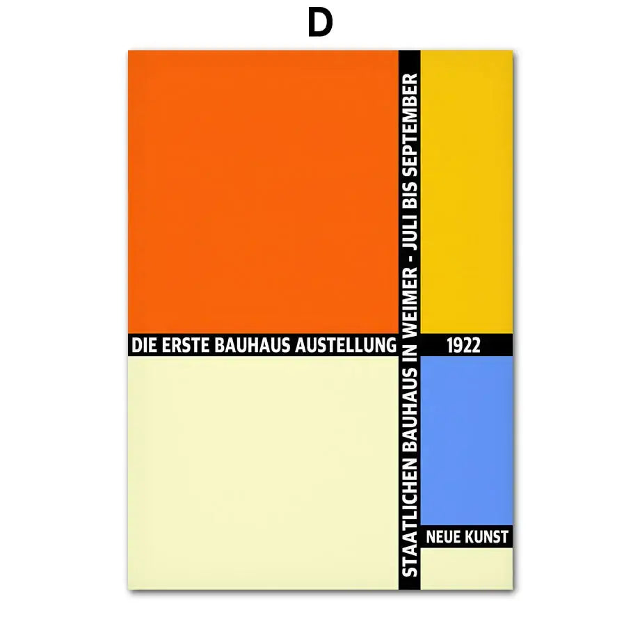 DecorBites™ Geometric Bauhaus Pop Art Canvas Prints