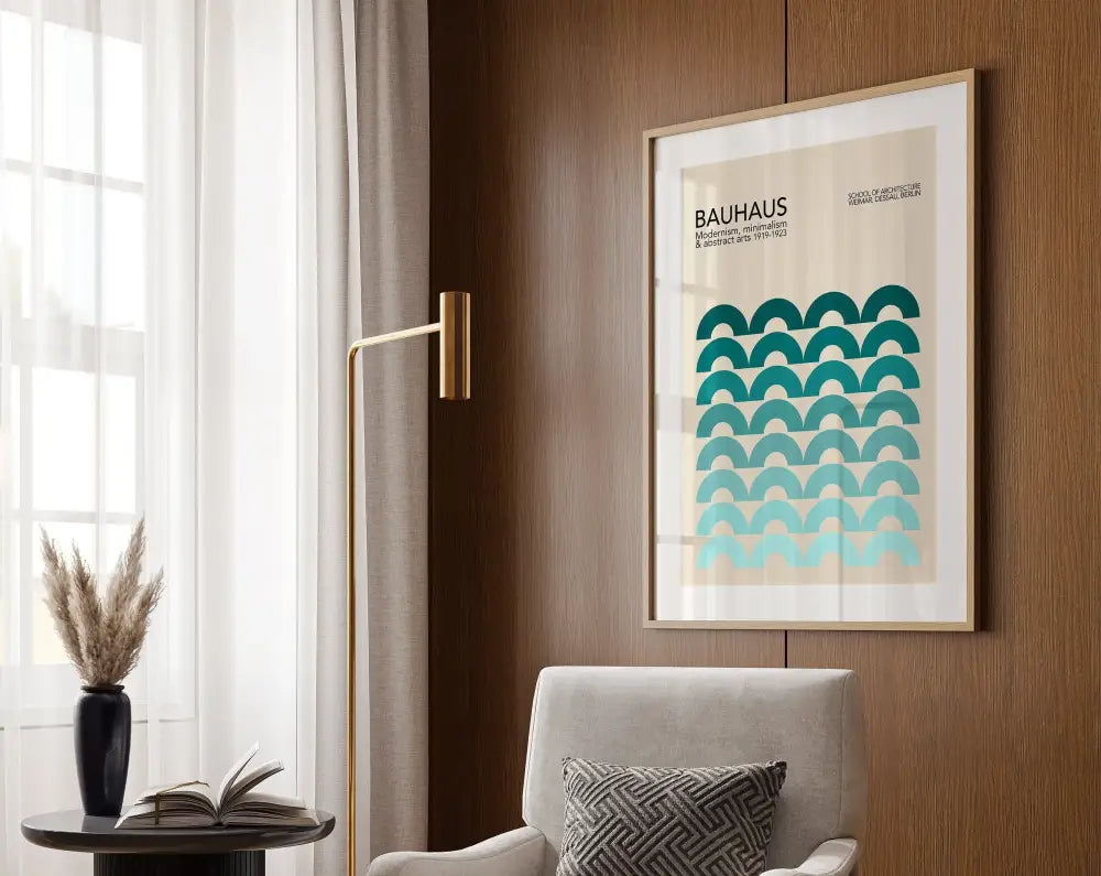 DecorBites™ Geometric Canvas Poster - Mid Century Home Decor