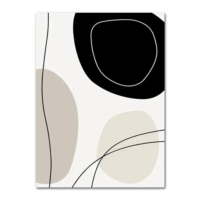 DecorBites™ Geometric Leaf Rainbow Boho Canvas Wall Art