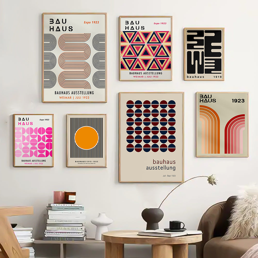 DecorBites™ Geometric Mid Century Canvas Prints for Home