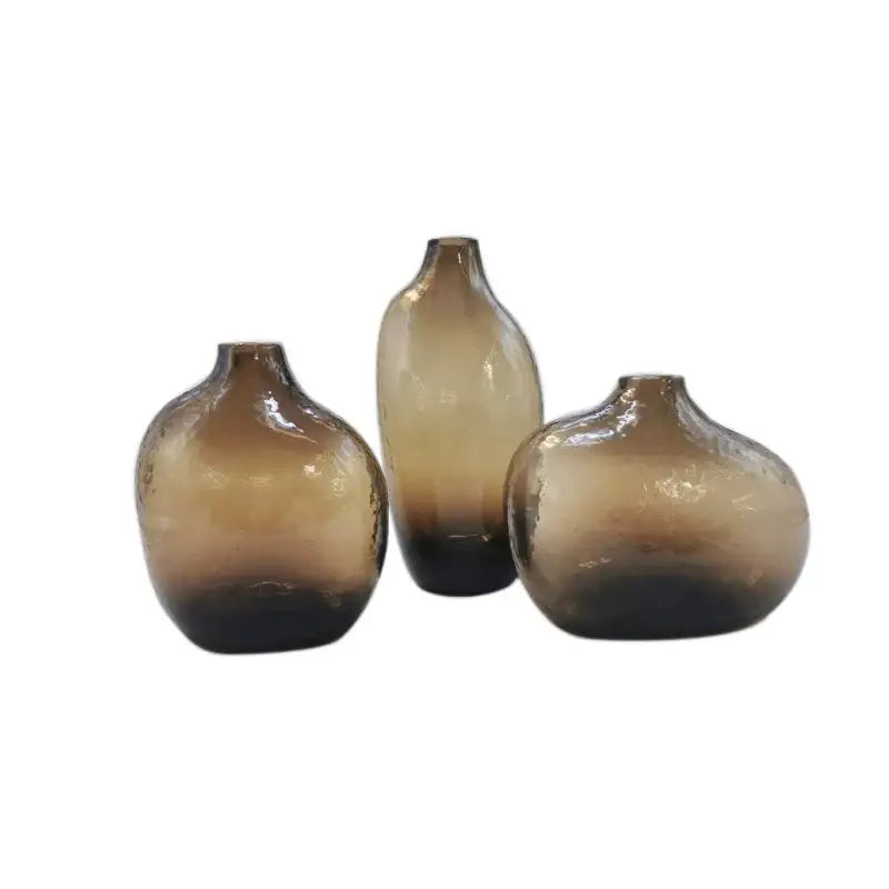 DecorBites™ Geometric Zen Glass Vase for Single Flower Arrangement