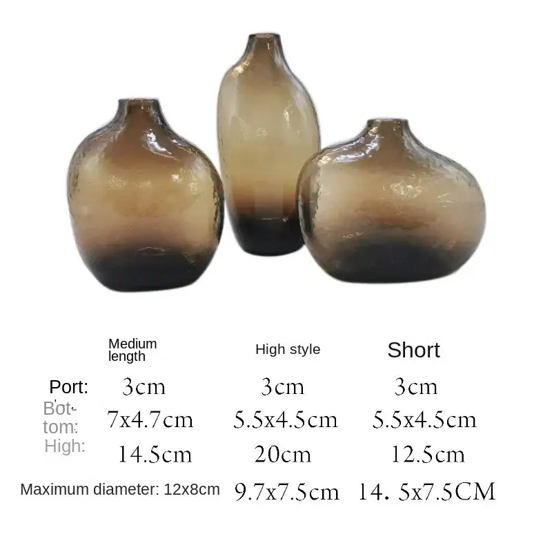 DecorBites™ Geometric Zen Glass Vase for Single Flower Arrangement