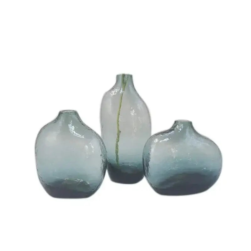DecorBites™ Geometric Zen Glass Vase for Single Flower Arrangement