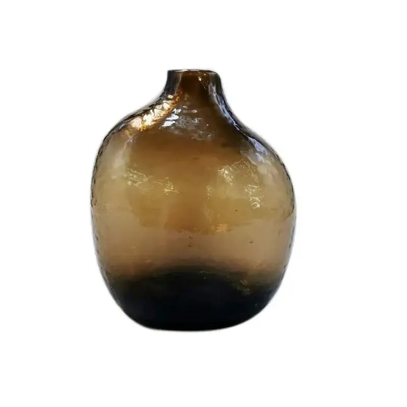 DecorBites™ Geometric Zen Glass Vase for Single Flower Arrangement