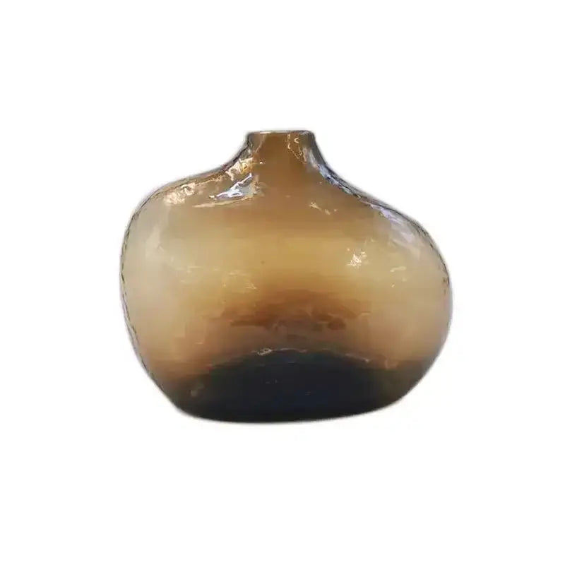 DecorBites™ Geometric Zen Glass Vase for Single Flower Arrangement