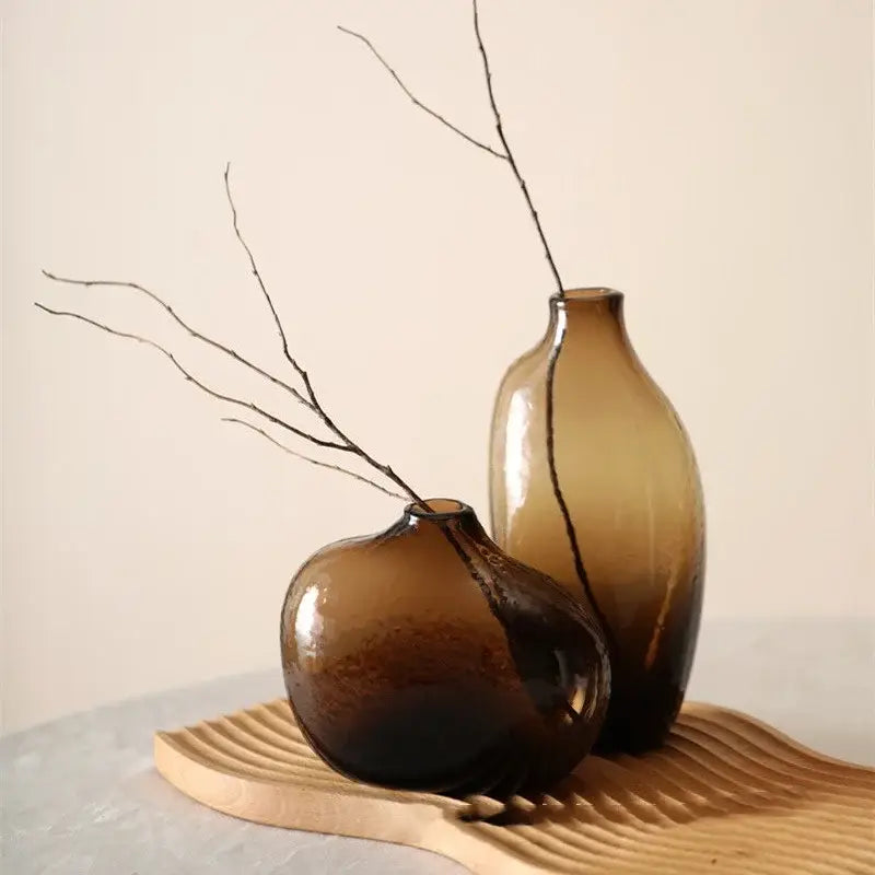 DecorBites™ Geometric Zen Glass Vase for Single Flower Arrangement