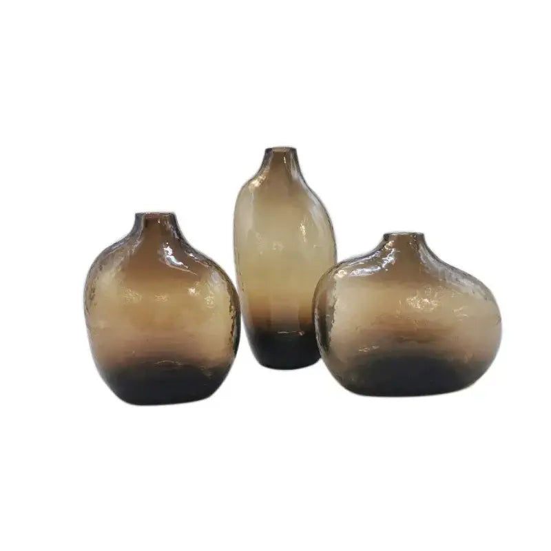 DecorBites™ Geometric Zen Glass Vase for Single Flower Arrangement