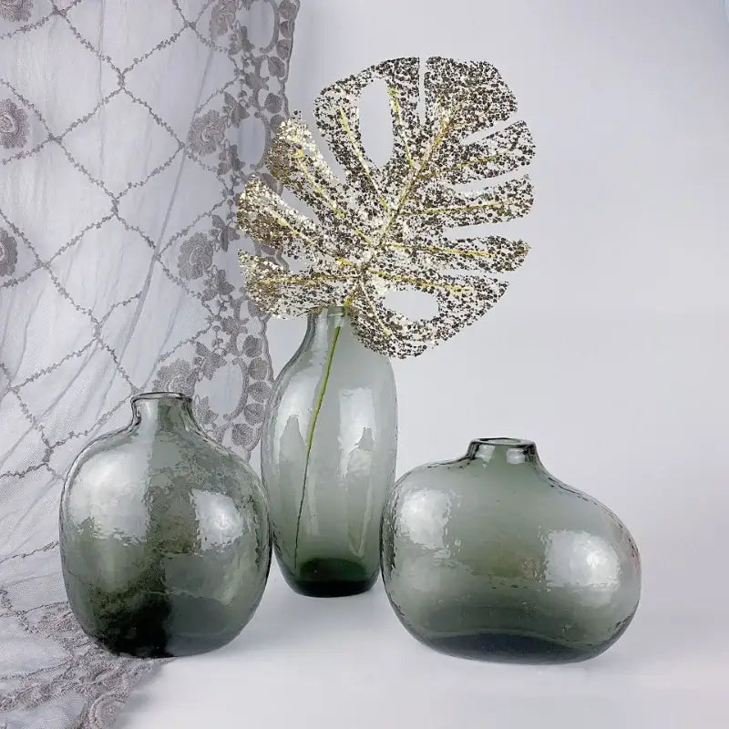 DecorBites™ Geometric Zen Glass Vase for Single Flower Arrangement