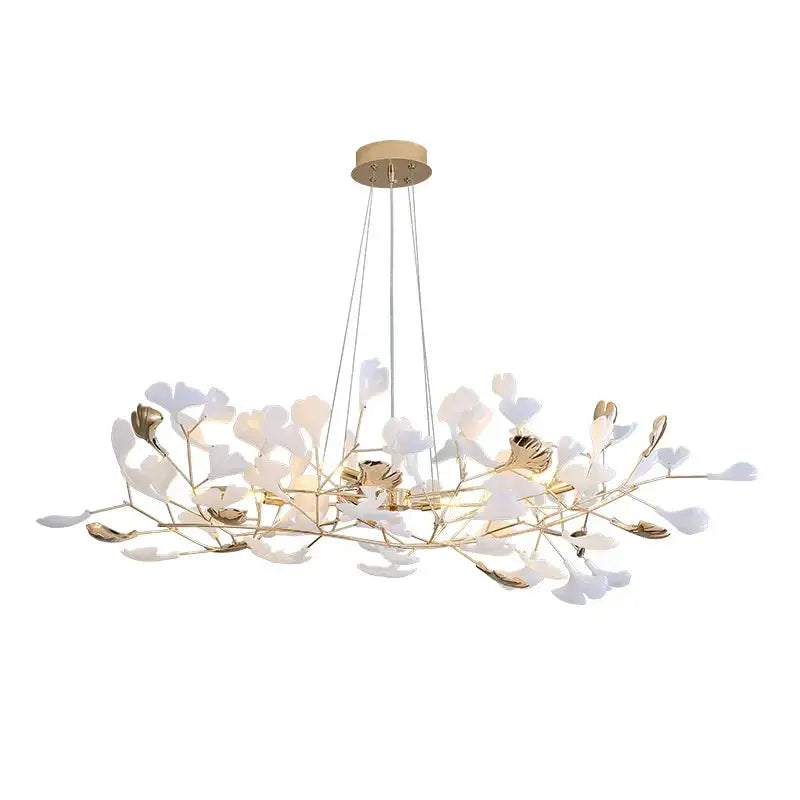 DecorBites™ Ginkgo Leaf Chandelier: Elegant Nordic Art Luxury for Dining Room, Bedroom, Living Room