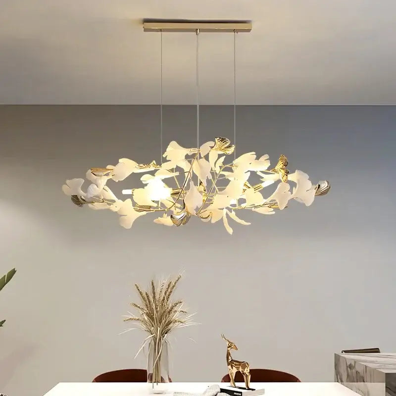 DecorBites™ Ginkgo Leaf Chandelier LED Pendant Light for Living Dining Bedroom
