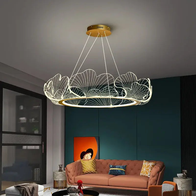 DecorBites™ Ginkgo Leaf Chandelier Nordic Pendant Light for Living Dining Bedroom