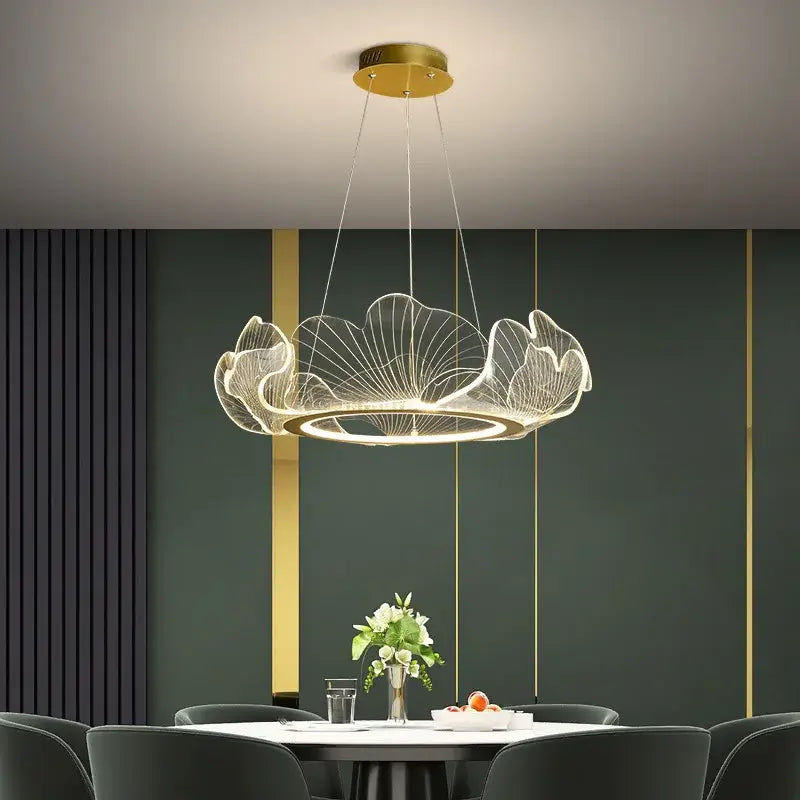 DecorBites™ Ginkgo Leaf Chandelier Nordic Pendant Light for Living Dining Bedroom