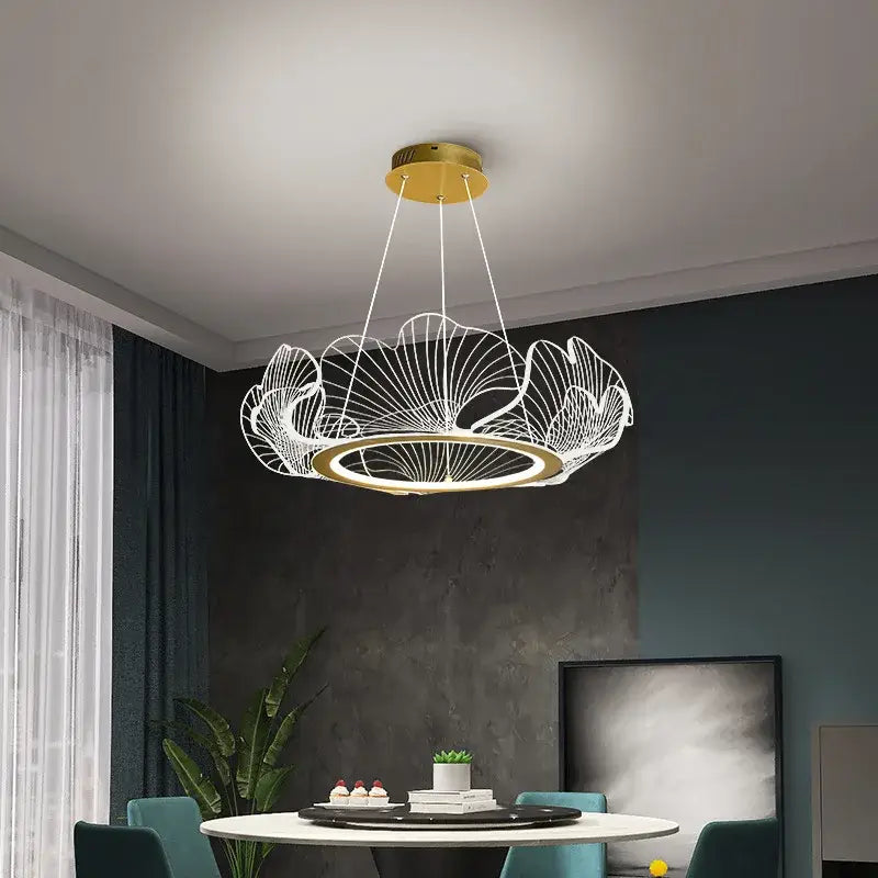 DecorBites™ Ginkgo Leaf Chandelier Nordic Pendant Light for Living Dining Bedroom